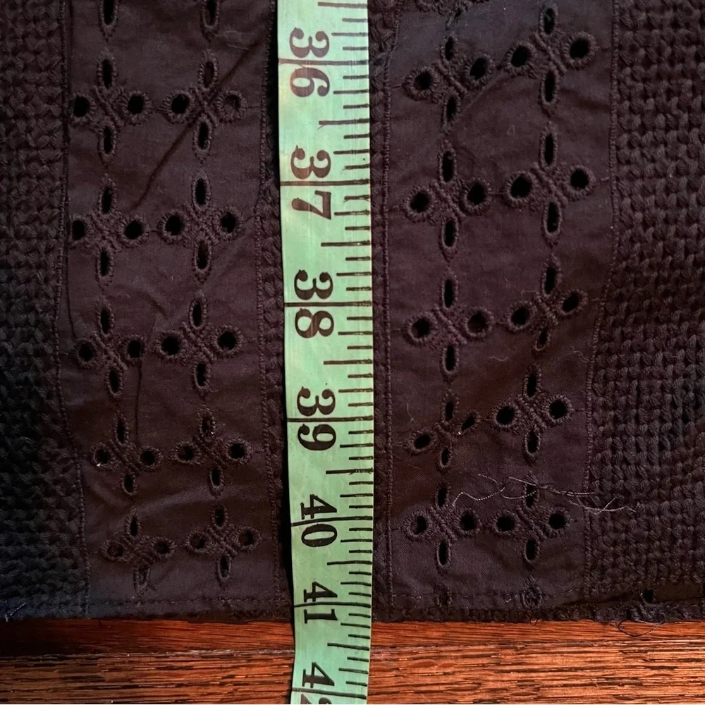 J Crew size 2 blue black eyelet midi dress - Picture 7 of 9